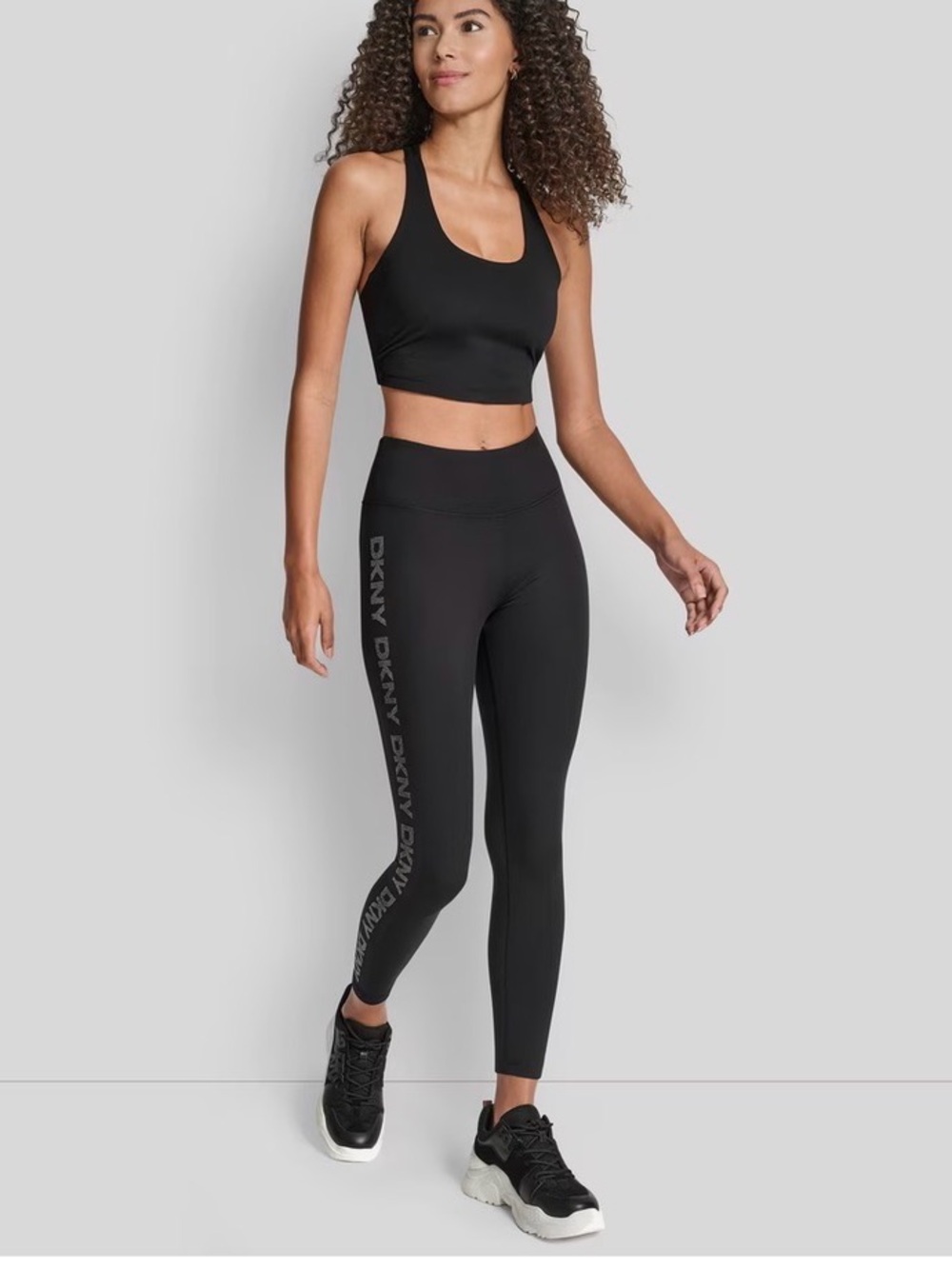 DKNY Sport‎ High-Waisted Logo Leggings Black